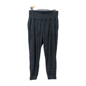 Athleta Womens Salutation Garment Dye Joggers Size L Black Athleisure Comfort